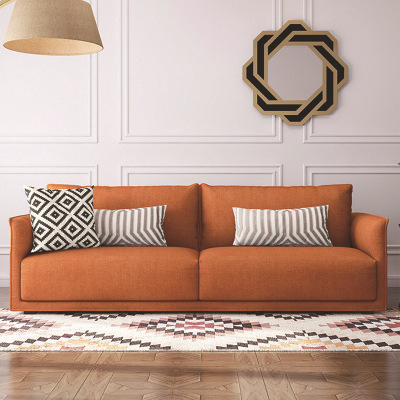 北欧现代简约布艺沙发样板房小户型客厅123人位组合沙发家具定制
