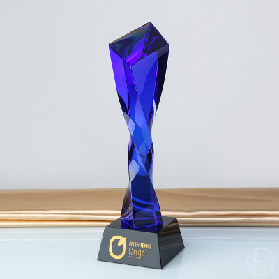 厂家直销创意水晶奖杯定制纪念品奖牌定做授权牌年会比赛颁奖定做