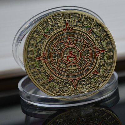 外贸纪念币定制 点漆龙青古铜仿古浮雕纪念章 金属徽章 硬币