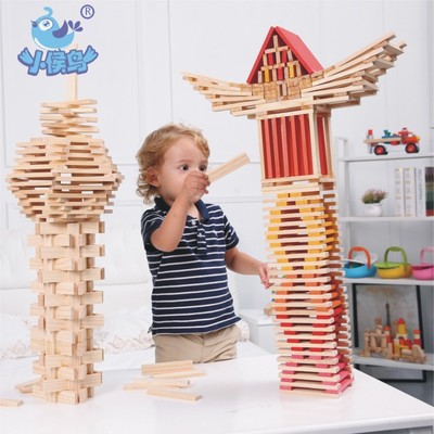 小侯鸟300P堆塔积木 获奖玩具 儿童创意木制益智玩具厂家直销