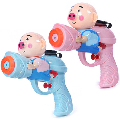 厂家直销2019年新款儿童戏水小猪水枪沙滩玩具