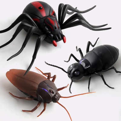 儿童整蛊玩具红外线仿真遥控蟑螂 电动蜘蛛蚂蚁玩具 昆虫玩具批发