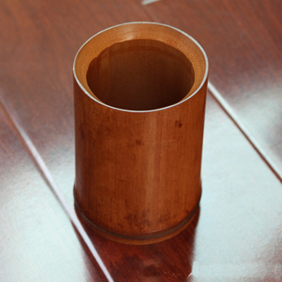 天然碳化老竹筒放四件套天然茶具配件圆竹筒茶具配件厂家低价促销