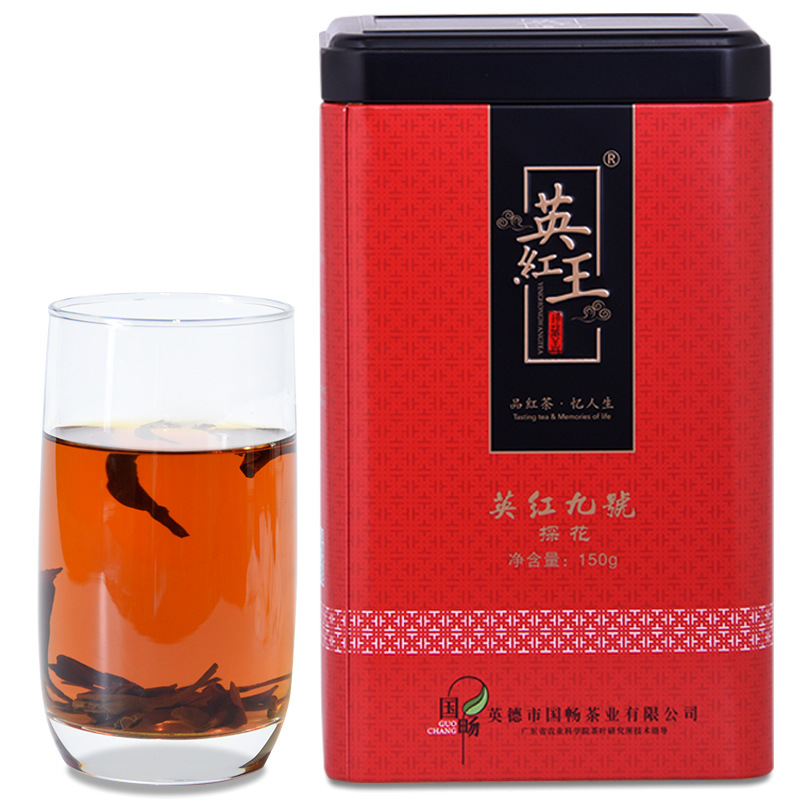 国畅茶业 英德红茶广东特产英红九号 探花礼罐装150g