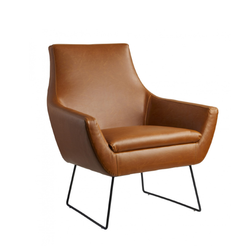 东莞厂家北欧现代单人沙发椅客厅办公家具接待椅铁艺休闲软包椅子