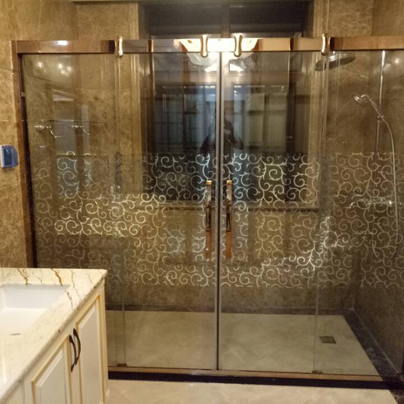 厂家定制淋浴房简易浴室移门钢化玻璃隔断屏风浴室推拉卫生间门