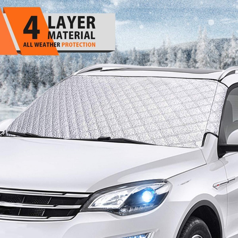 定制汽车雪挡车窗遮光板前挡风玻璃罩冬季雪挡加厚磁性收纳遮阳板