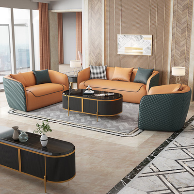 轻奢沙发免洗科技布艺小户型简约现代客厅沙发组合意式极简三人座