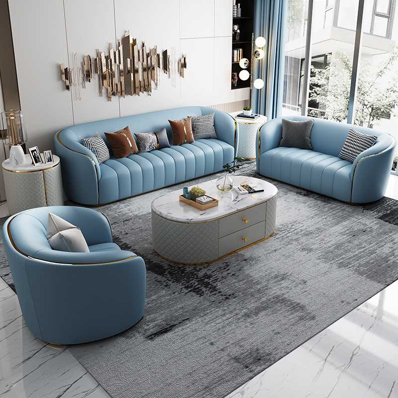 可改色轻奢沙发港式头层皮艺大户型简约现代客厅意式极简直排别墅