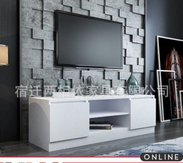 电视机柜架木现代家具白色马特抽屉客厅 烤漆创意客厅电视柜组合