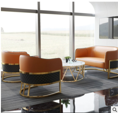 定制现代简约沙发茶几组合客厅酒店客房单人沙发椅双人设计师座椅