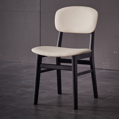 餐椅北欧实木椅子家用现代简约成人新中式餐厅咖啡椅白蜡木薯片椅