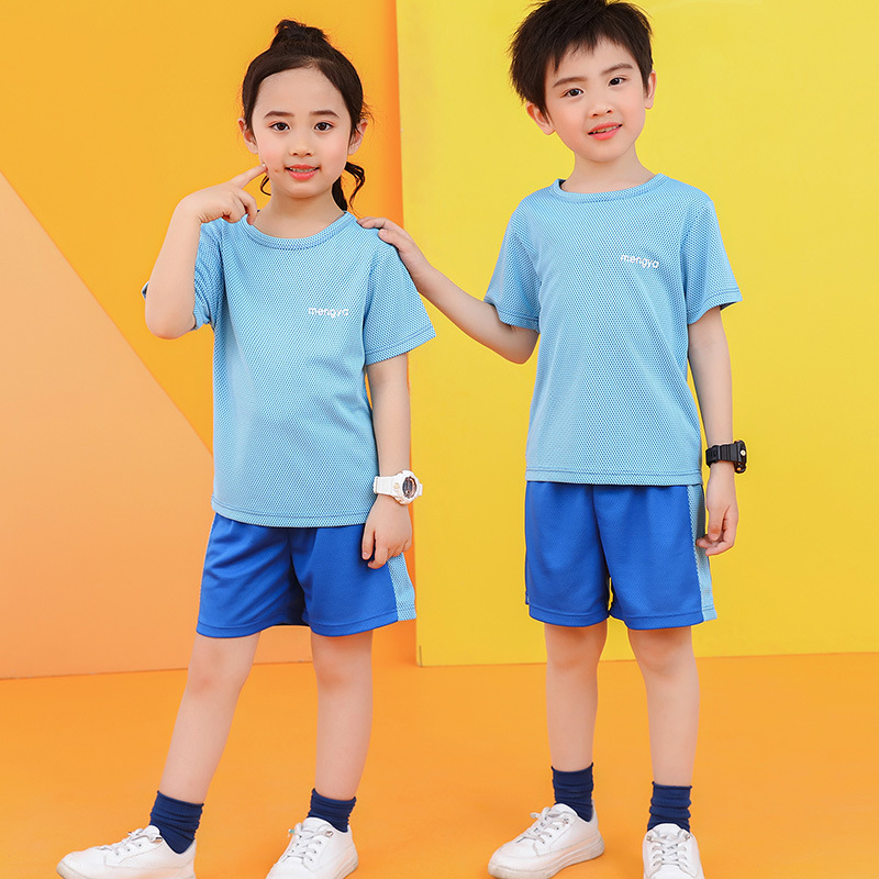 夏季韩版儿童短袖短裤运动套装T恤无袖背心透气网眼两件套篮球服