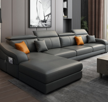 科技布沙发现代简约北欧乳胶L型转角贵妃客厅小户型布艺沙发组合