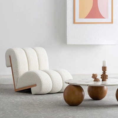 北欧创意侘寂风单人休闲椅简约现代轻奢设计师客厅异形老虎沙发椅