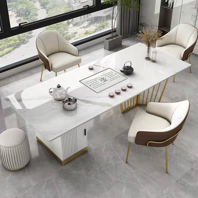 岩板泡茶桌椅组合轻奢网红茶台客厅家用小户型茶几现代简约办公室