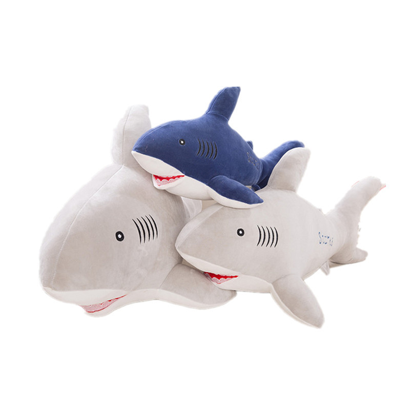 软体鲨鱼抱枕毛绒玩具超大号1米大白鲨公仔创意公司活动礼品批发