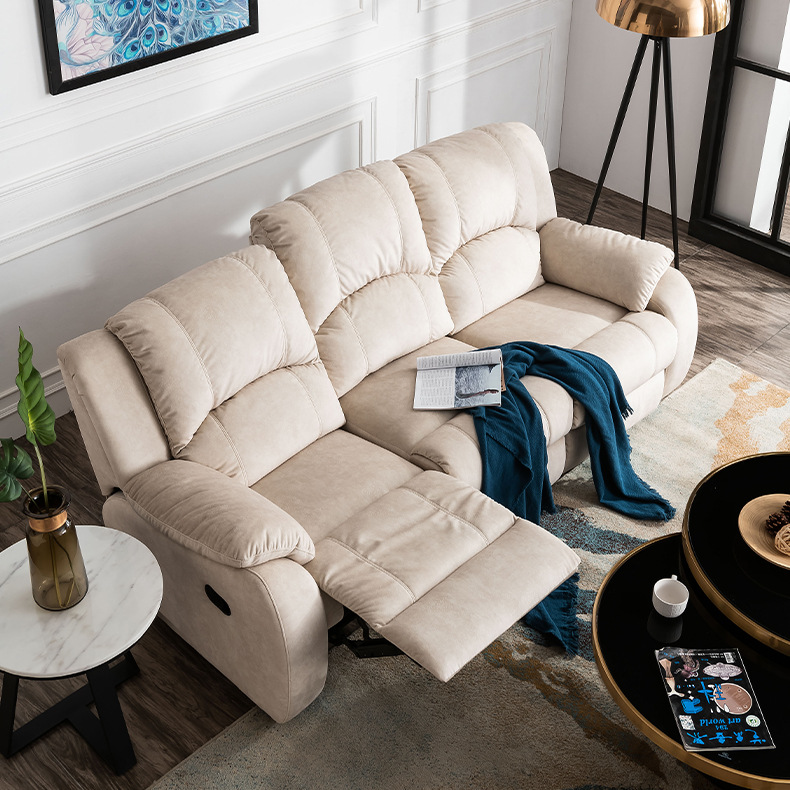 现代简约头等太空舱多功能沙发大小户型客厅组合时尚羽绒布艺沙发