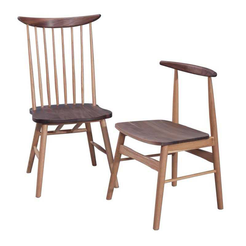 韩式实木温莎椅定制白橡木黑胡桃实木餐桌餐椅子白茬成品均可批发