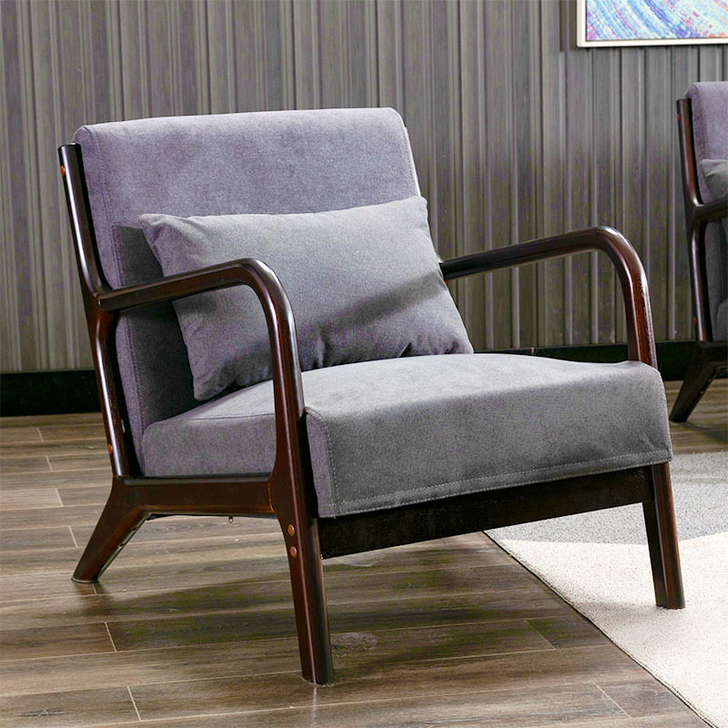 现代的简约沙发北欧单人懒人沙发椅卧室客厅布艺实木小沙发休闲椅