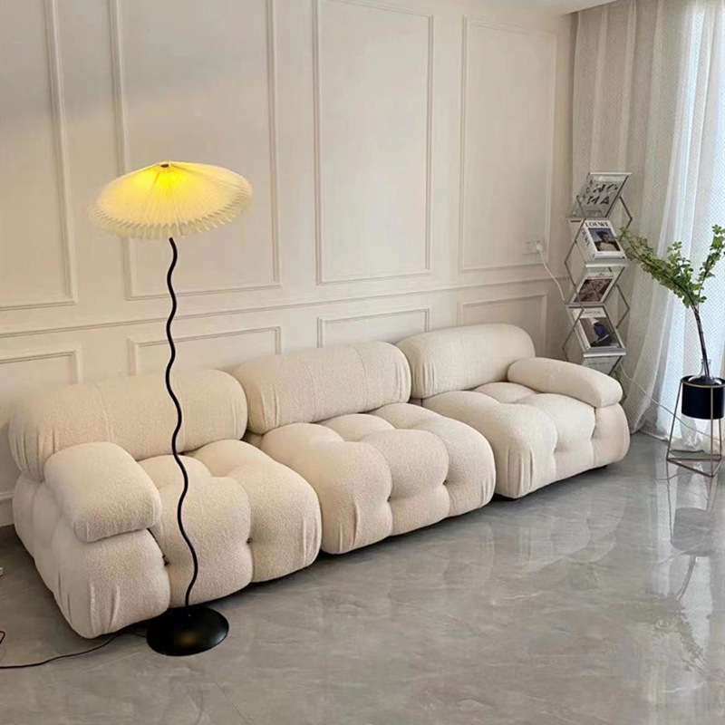 小红书同款网红沙发布艺经典模块沙发客厅自由组合方块羊羔绒沙发