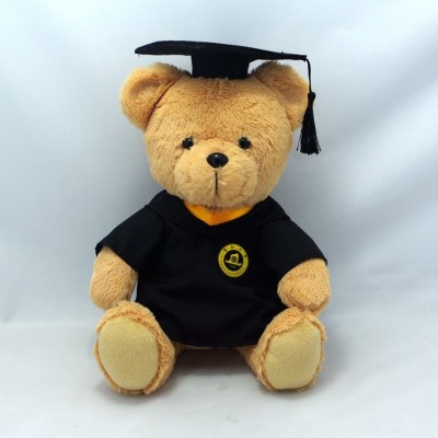 厂家定 制泰迪熊 创意大学毕业礼物熊公仔 新款坐姿穿衣博士熊