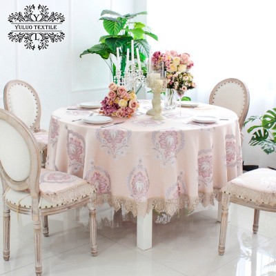 古典欧式圆桌布提花法式浪漫北欧圆形圆桌布客厅桌布布艺批发代发