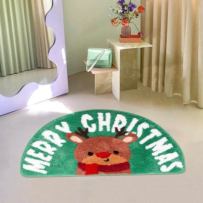 新款圣诞吸水防滑垫浴室门垫卫生间地垫可爱脚垫卫浴进门速干地毯
