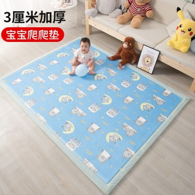 儿童房加厚珊瑚绒地毯地垫卧室床边毯榻榻米垫可爱卡通婴儿爬爬垫
