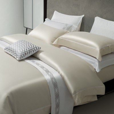 七星级床品/140S进口匹马棉四件套 纯色简约高级质感柔软全棉床单