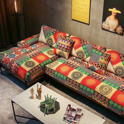 棉沙发垫四季北欧现代简约客厅木沙发套罩靠背巾夏天