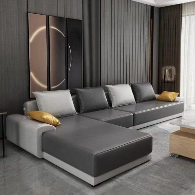 涵木轩北欧科技布沙发简约现代可拆洗乳胶客厅转角L型布艺沙发