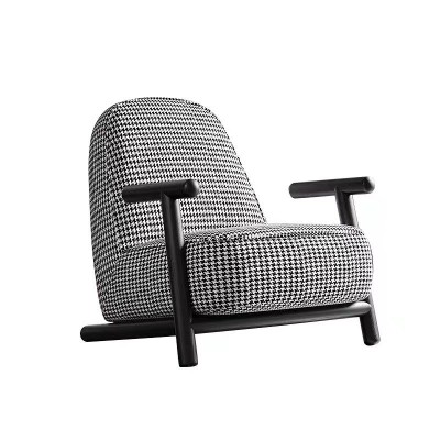 现代简约休闲椅ins风网红设计师款家用客厅单人沙发椅意式雪橇椅