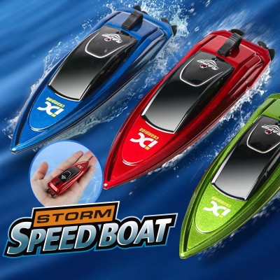 跨境迷你遥控船玩具双船带充气水池对战快艇电动儿童遥控玩具赛艇