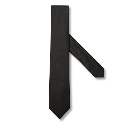 韩版男士领带潮流时尚造型手打款英伦休闲范黑色暗斜纹